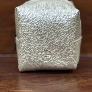 GIORGIO ARMANI cubic pouch Metalic Gold designed exclusively for Etihad airways